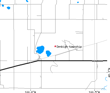 Denbigh township, ND map