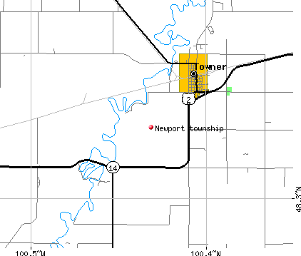 Newport township, ND map