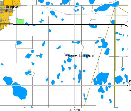 Meyer township, ND map