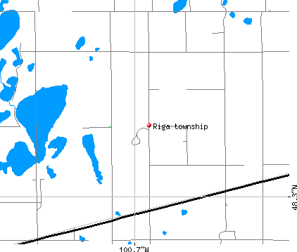 Riga township, ND map