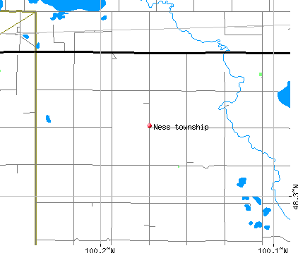 Ness township, ND map