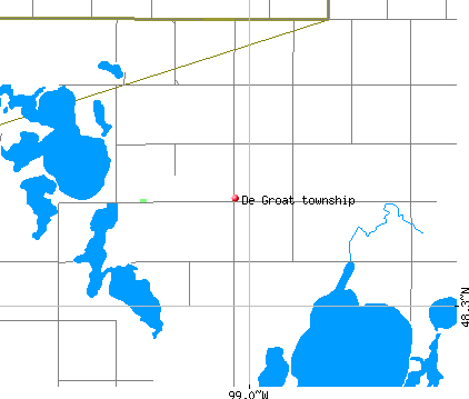 De Groat township, ND map