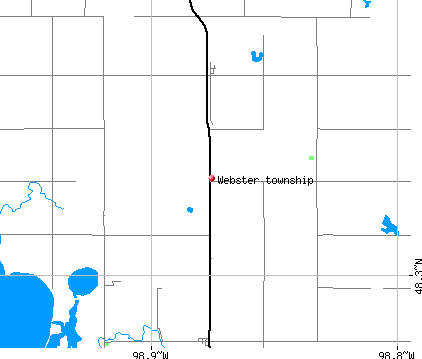 Webster township, ND map