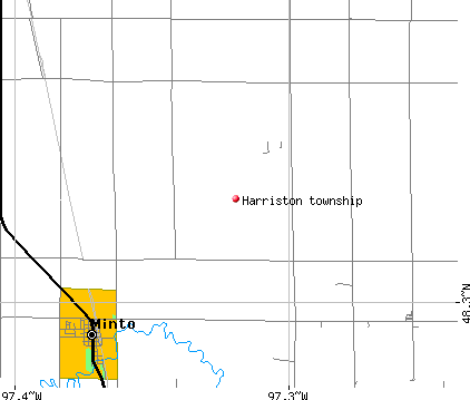 Harriston township, ND map