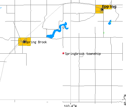 Springbrook township, ND map