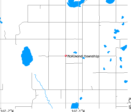 McAlmond township, ND map