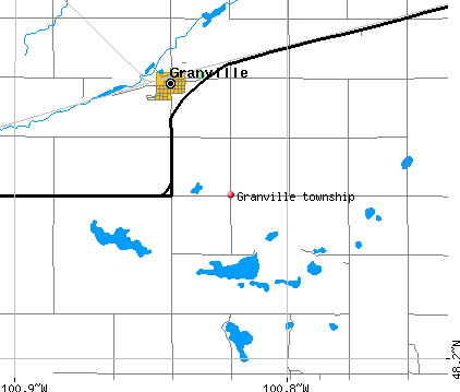Granville township, ND map