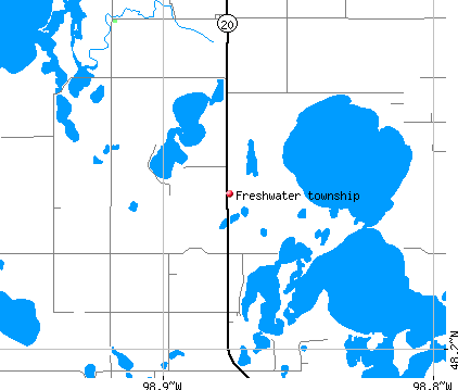 Freshwater township, ND map