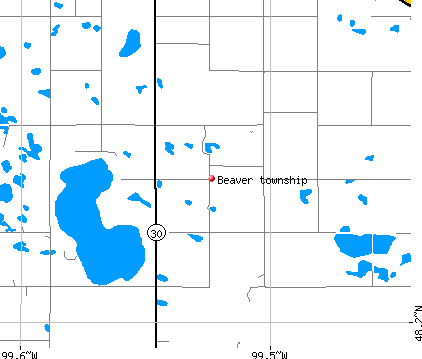 Beaver township, ND map