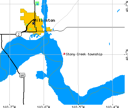 Stony Creek township, ND map