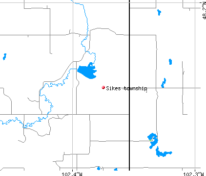 Sikes township, ND map