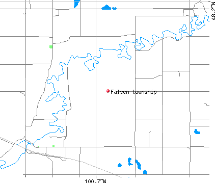 Falsen township, ND map