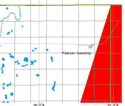 Dahlen township, ND map