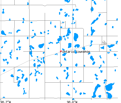 Ontario township, ND map