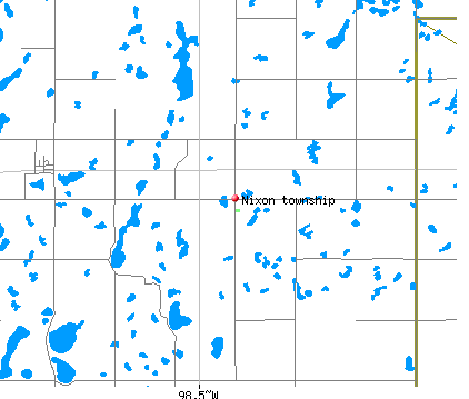 Nixon township, ND map