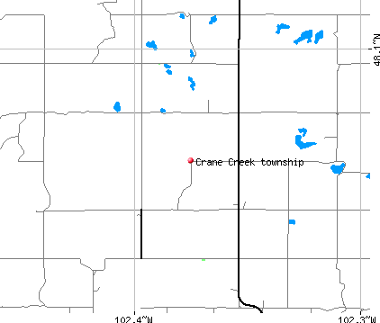 Crane Creek township, ND map