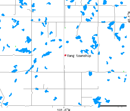 Vang township, ND map