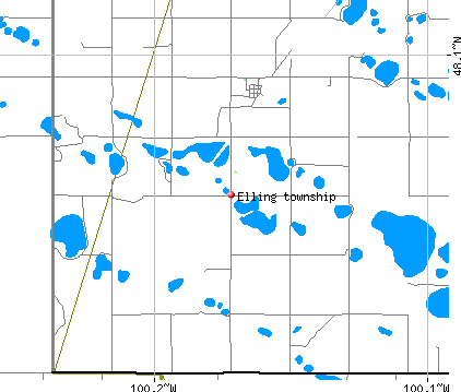 Elling township, ND map