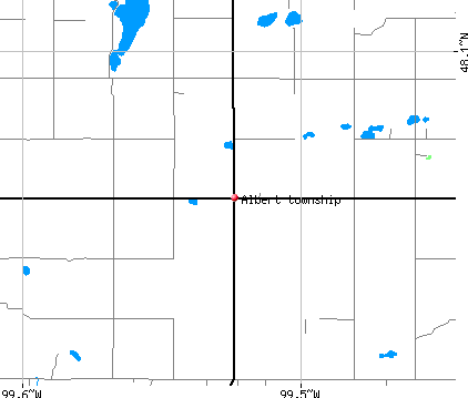 Albert township, ND map