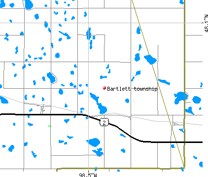 Bartlett township, ND map