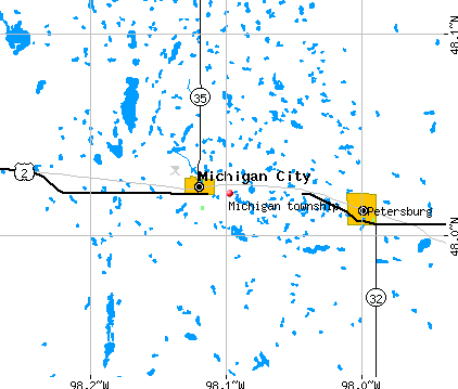 Michigan township, ND map