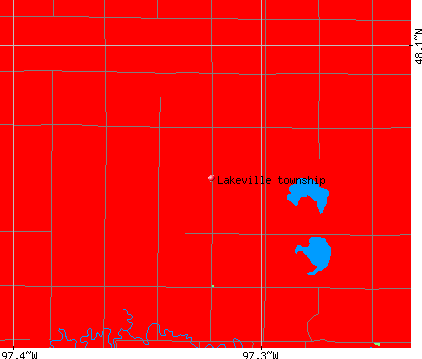 Lakeville township, ND map