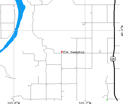 Elk township, ND map