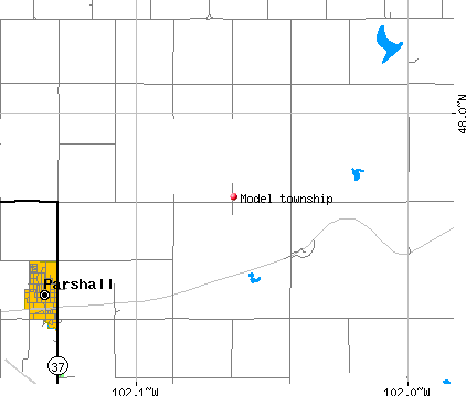 Model township, ND map