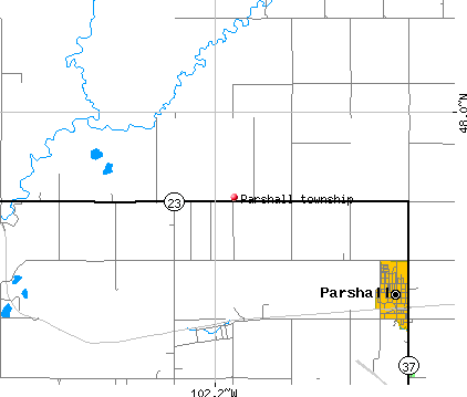 Parshall township, ND map