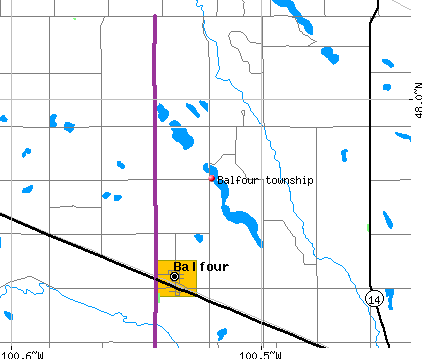 Balfour township, ND map