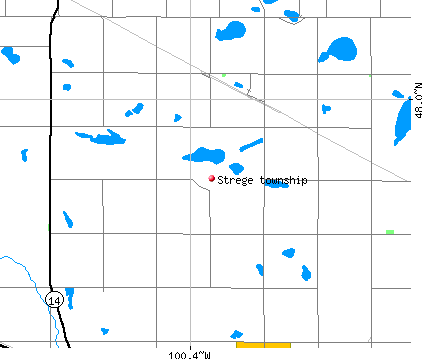 Strege township, ND map