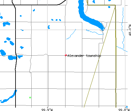 Alexander township, ND map