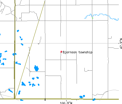 Bjornson township, ND map