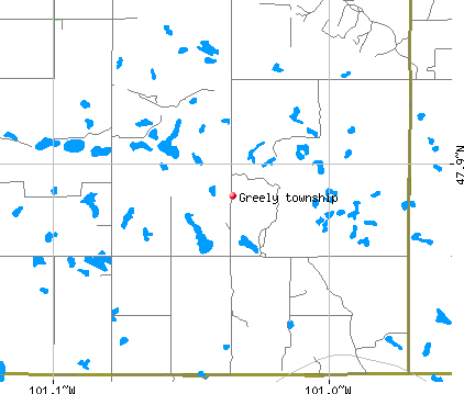 Greely township, ND map
