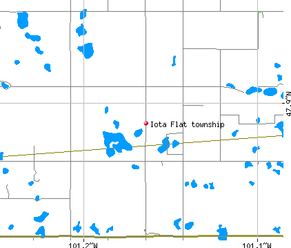 Iota Flat township, ND map