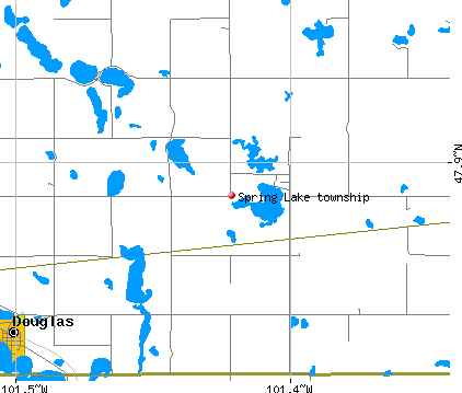 Spring Lake township, ND map