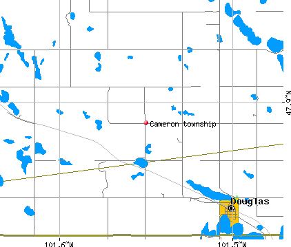 Cameron township, ND map
