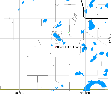 Wood Lake township, ND map