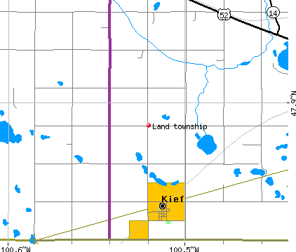 Land township, ND map