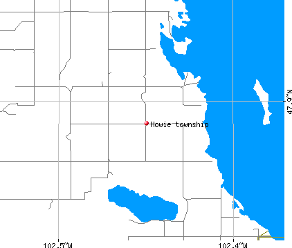 Howie township, ND map