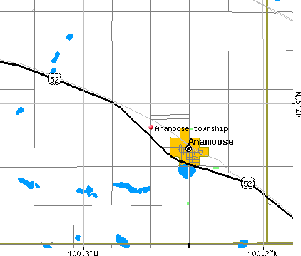 Anamoose township, ND map