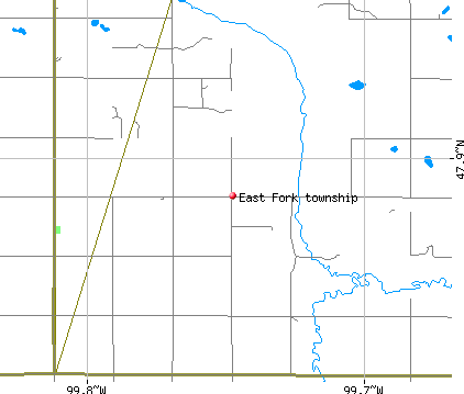 East Fork township, ND map