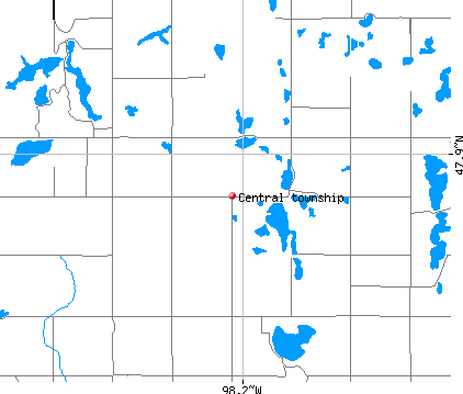 Central township, ND map
