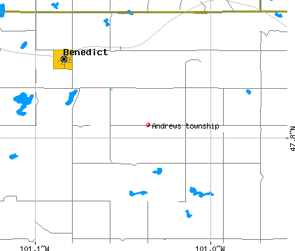 Andrews township, ND map