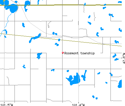 Rosemont township, ND map
