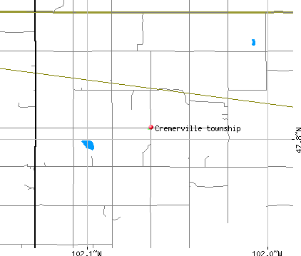 Cremerville township, ND map