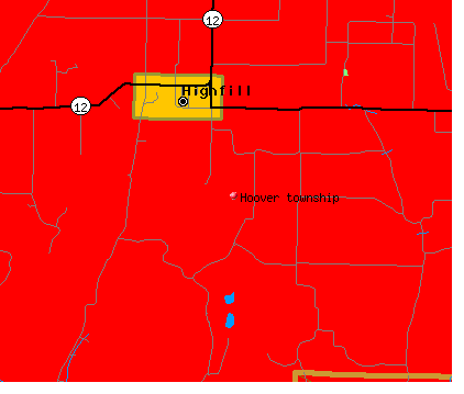 Hoover township, AR map
