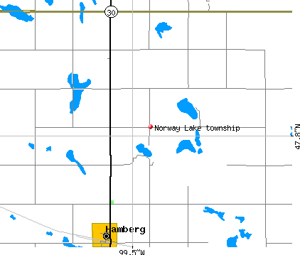 Norway Lake township, ND map