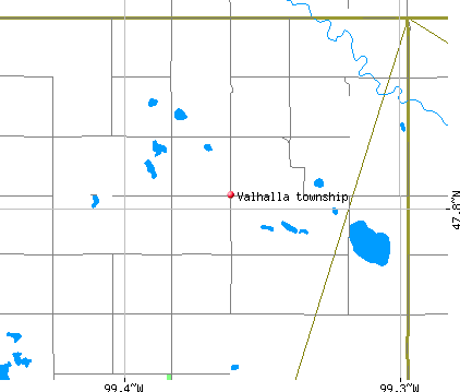 Valhalla township, ND map