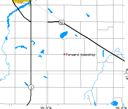 Forward township, ND map